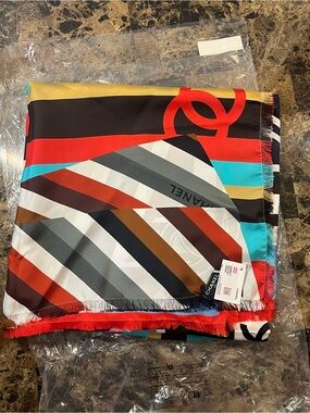 Chanel 26M Square Scarf Multi Color